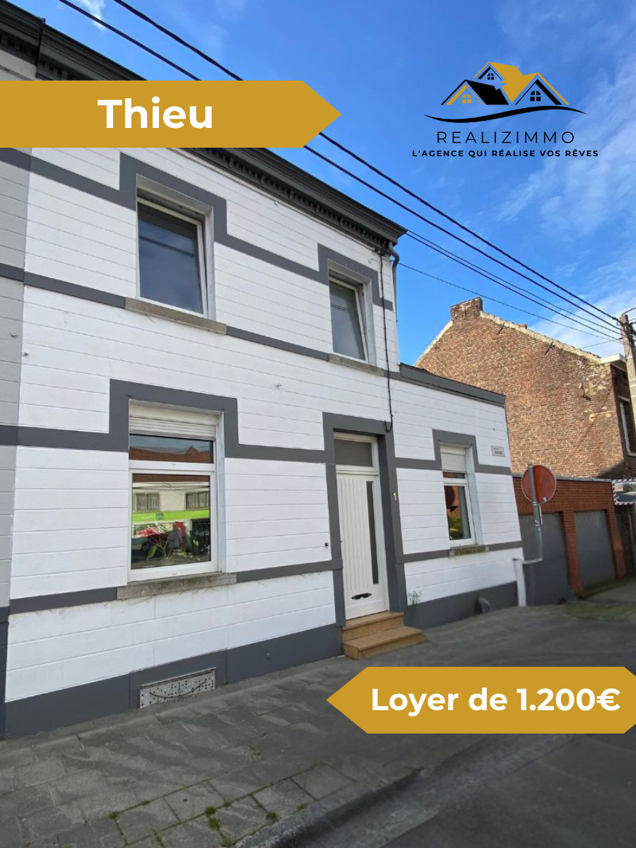 Thieu: maison 3 chambres avec jardin et 2 garages