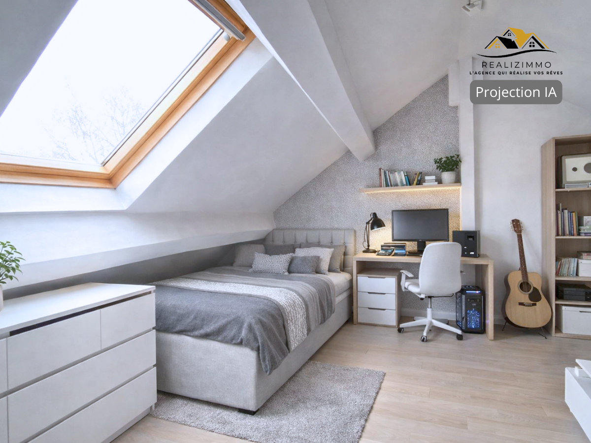 Maison deux façades avec jardin et garage